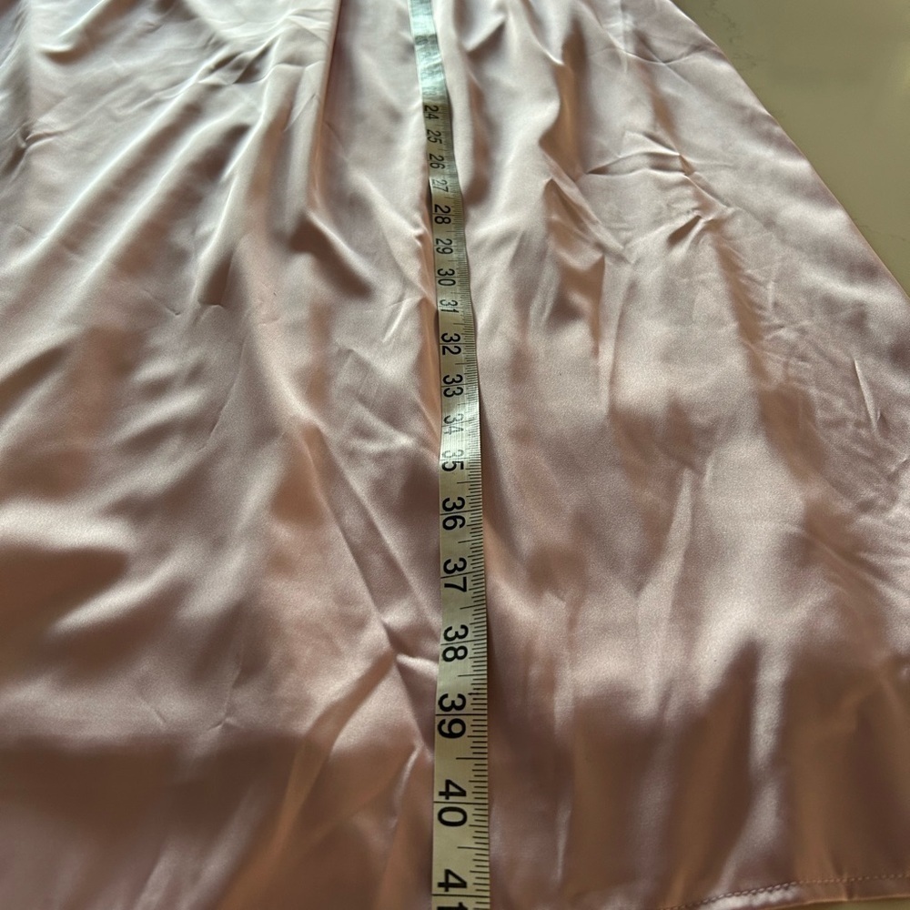Le Chateau A-line Halter High Neck dress Lavendar back tie Lined Satin feel XL - Picture 5 of 8